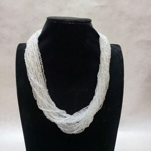 ❌SOLD❌Giorgio Armani Vintage  Glass Seed Bead Multi Strand Iridescent 22"